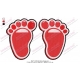 Red Feet Embroidery Design